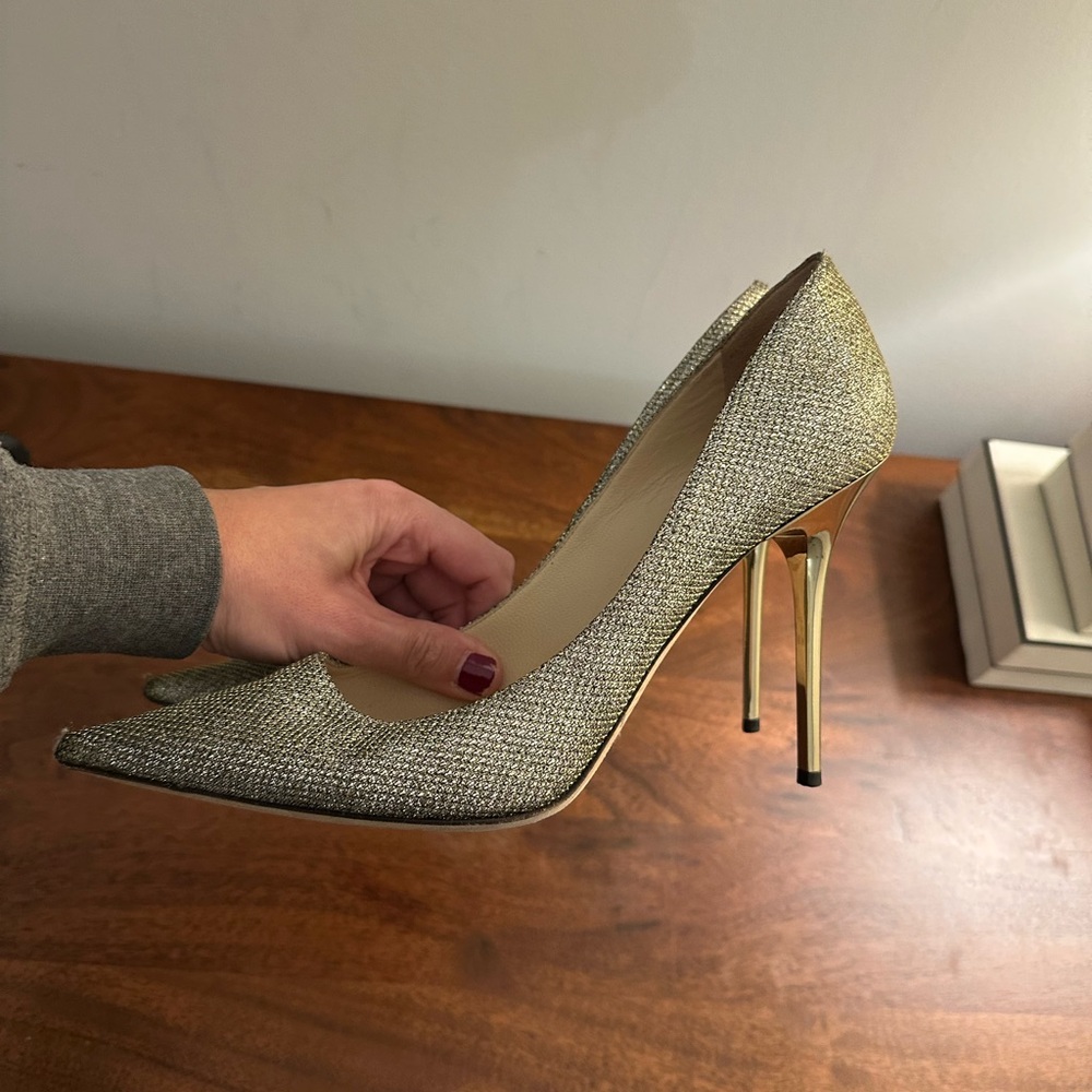 Jimmy choo Tony metallic gold pump size 40